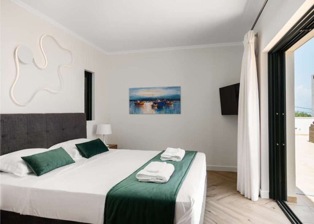 omega villa corfu bedroom